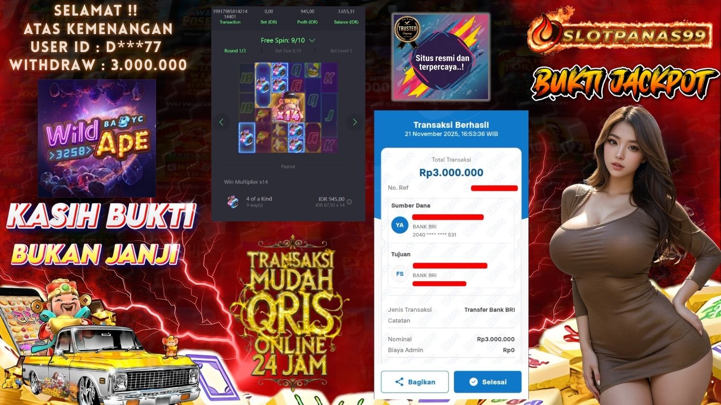 SLOTPANAS99 JACKPOT SLOT WILD APE